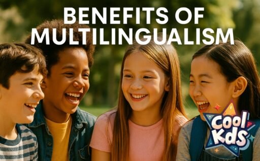 Smiling children from diverse cultures talking and learning together